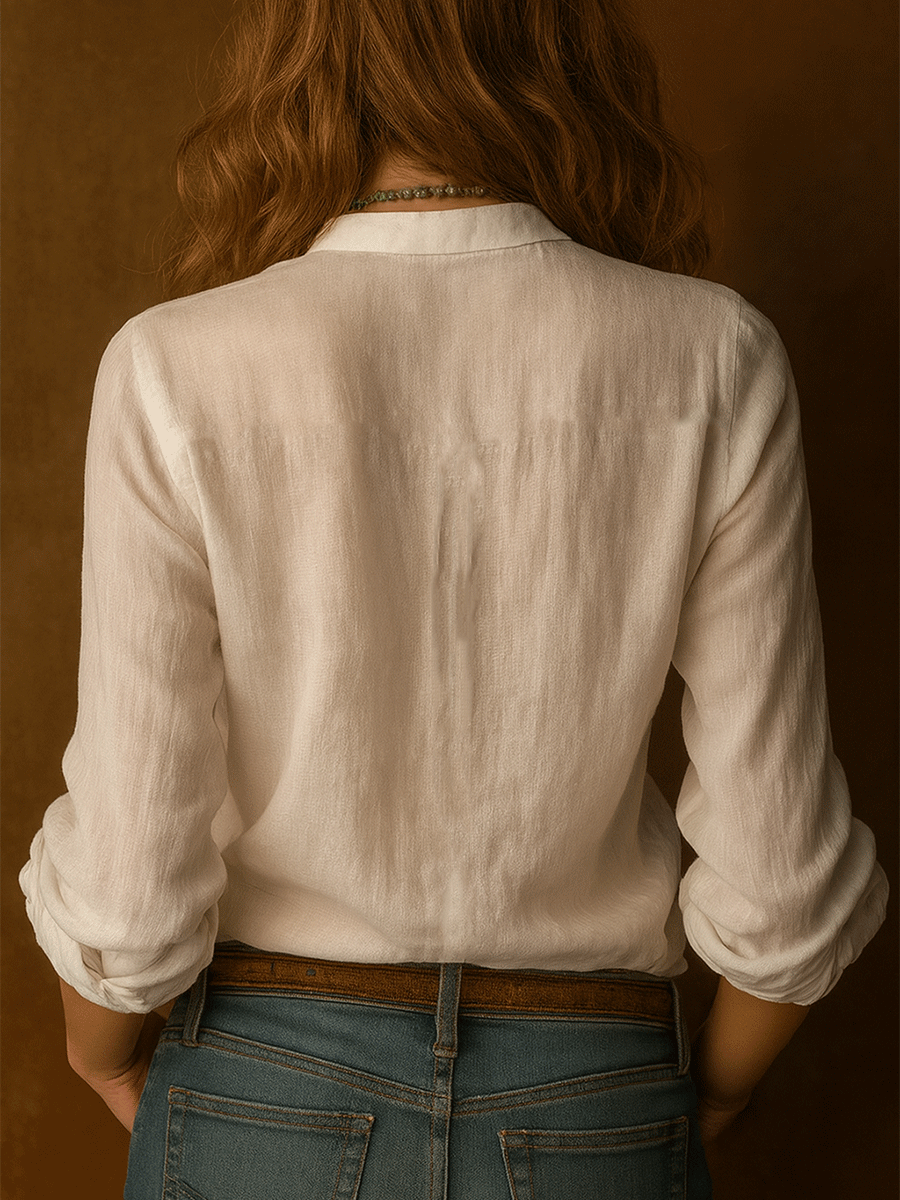 Romantic Boho White Cotton Lace Blouse