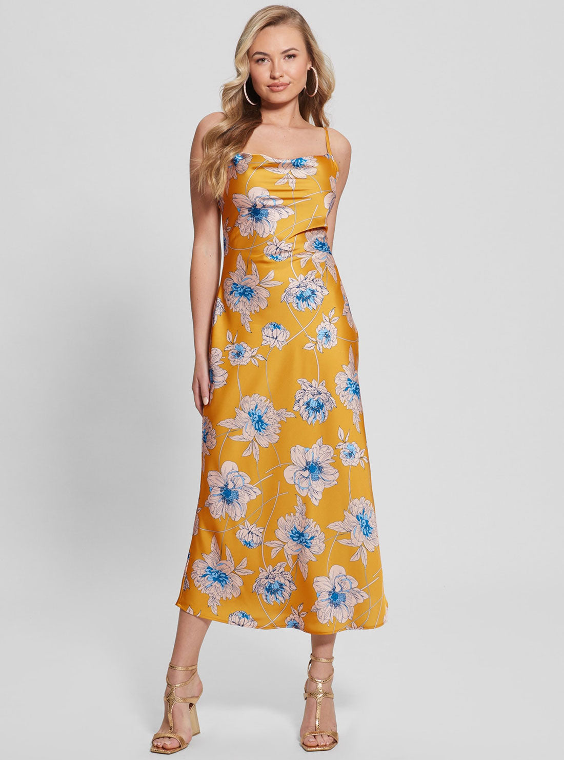 Eco Golden Bloom Print Akilina Maxi Dress