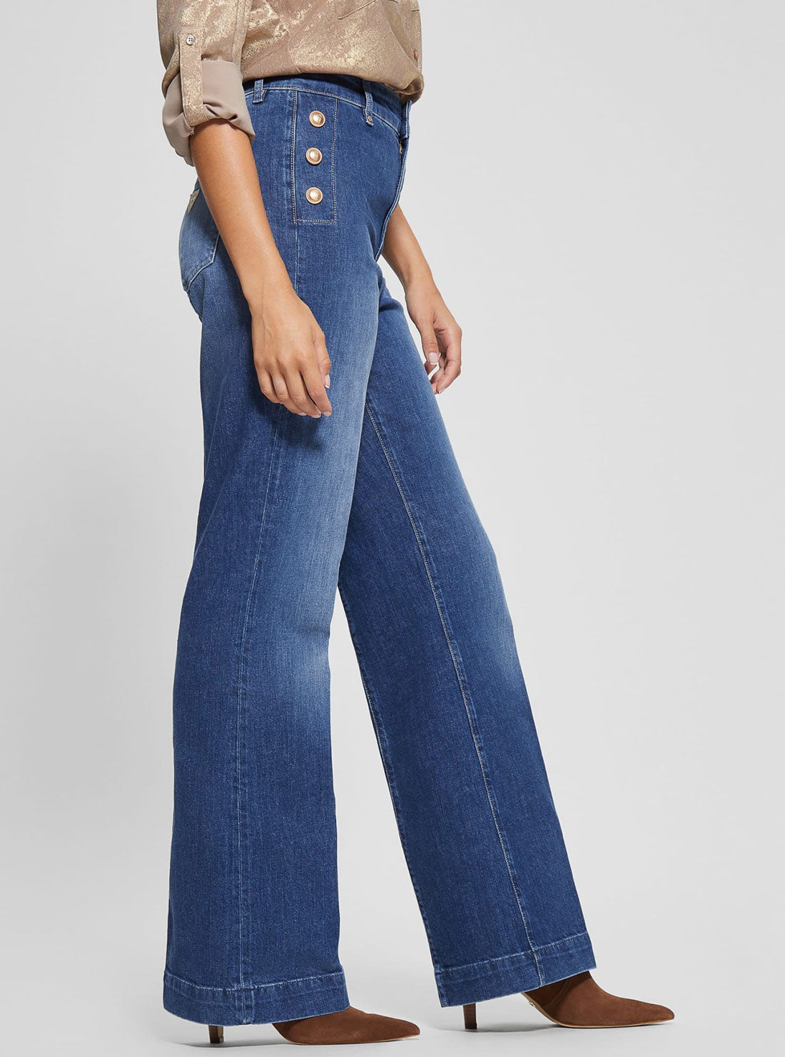 High-Rise Flare Faye Denim Jeans in Enlightment Wash