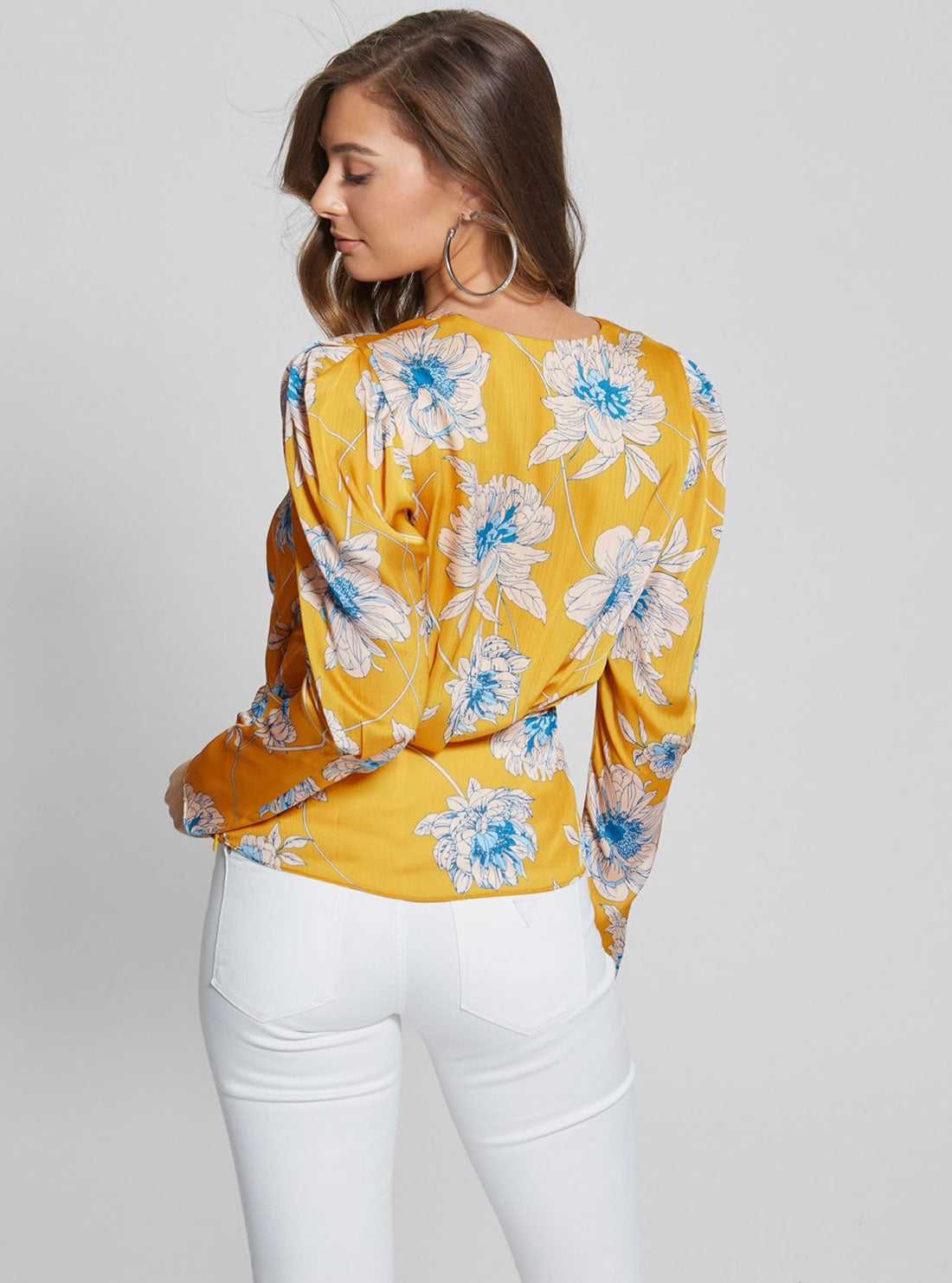 Golden Bloom Print Lorenza Top