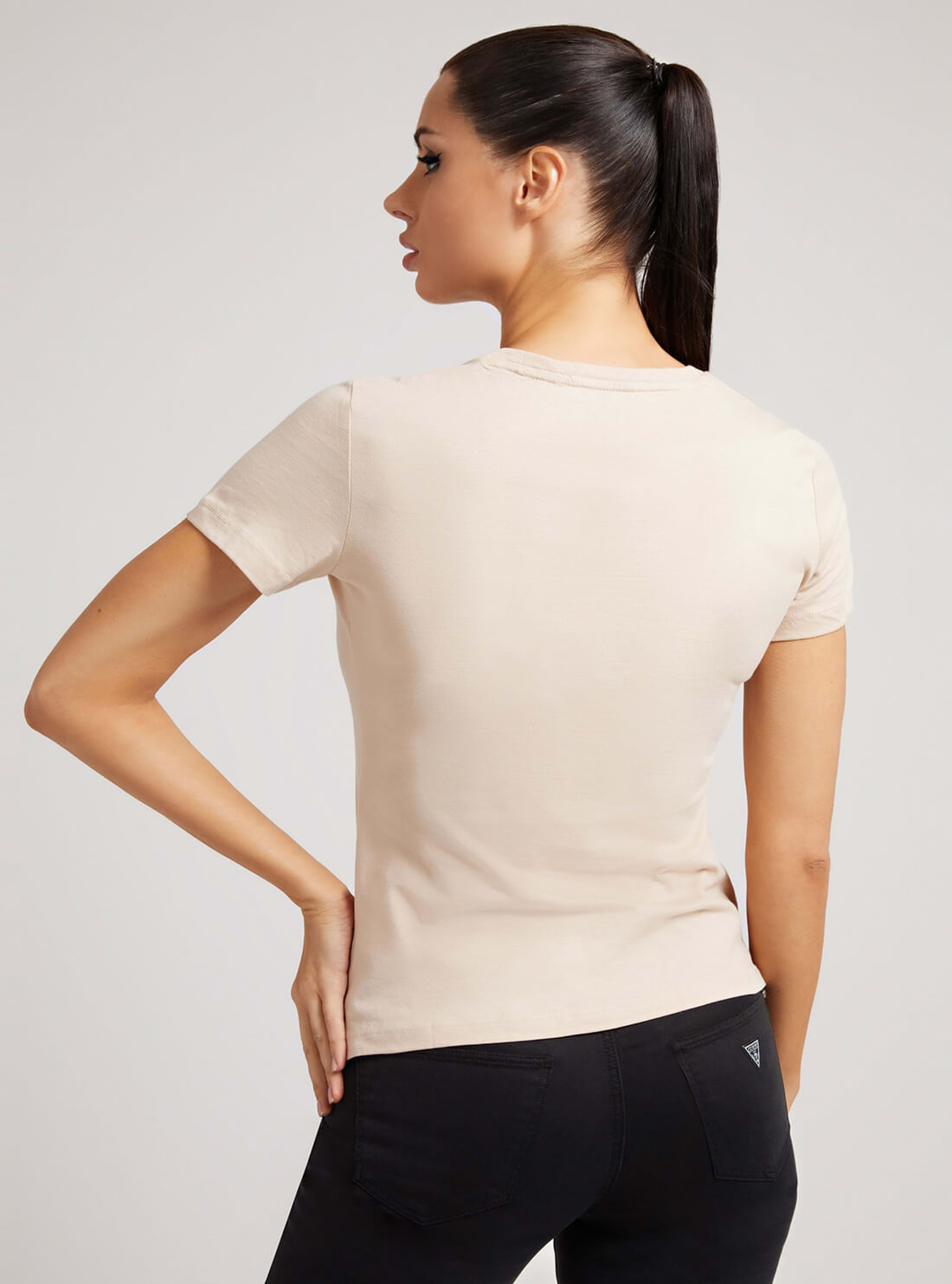 Eco Beige Icon Logo T-Shirt