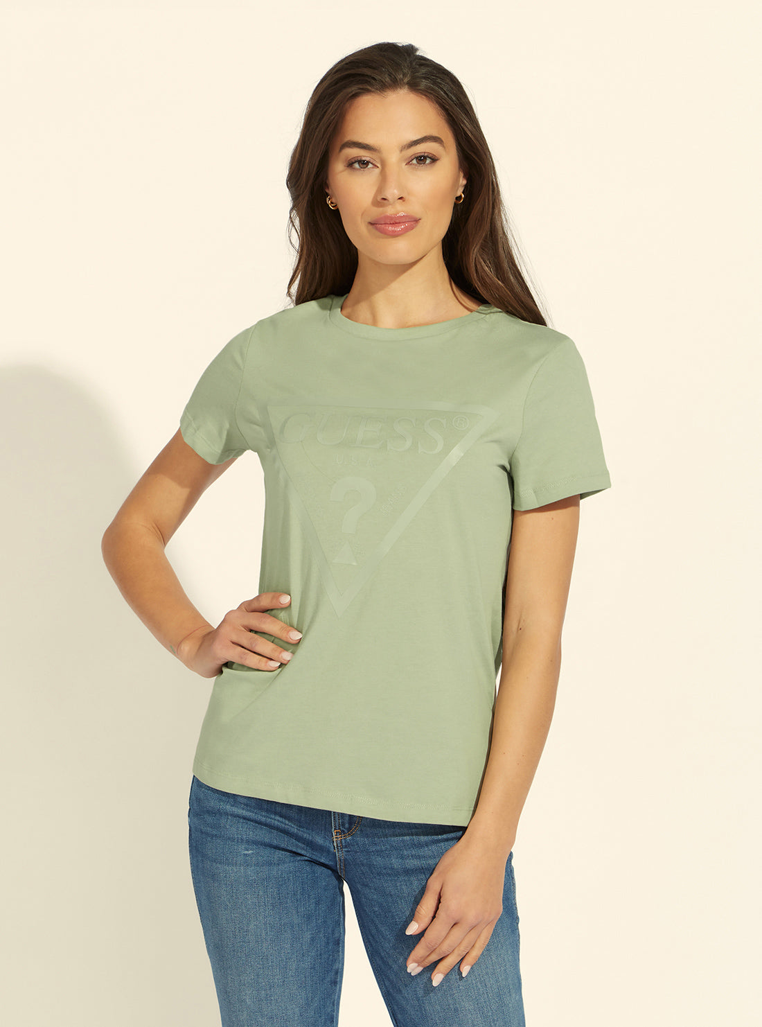 Eco Green Adele Triangle Logo T-Shirt