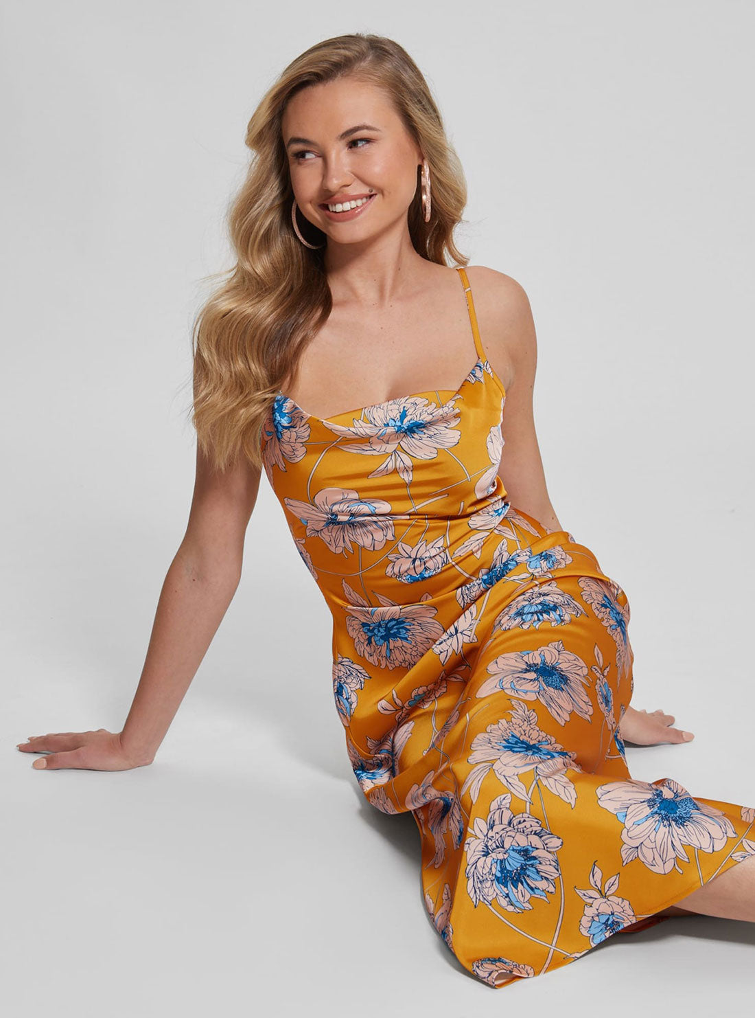 Eco Golden Bloom Print Akilina Maxi Dress